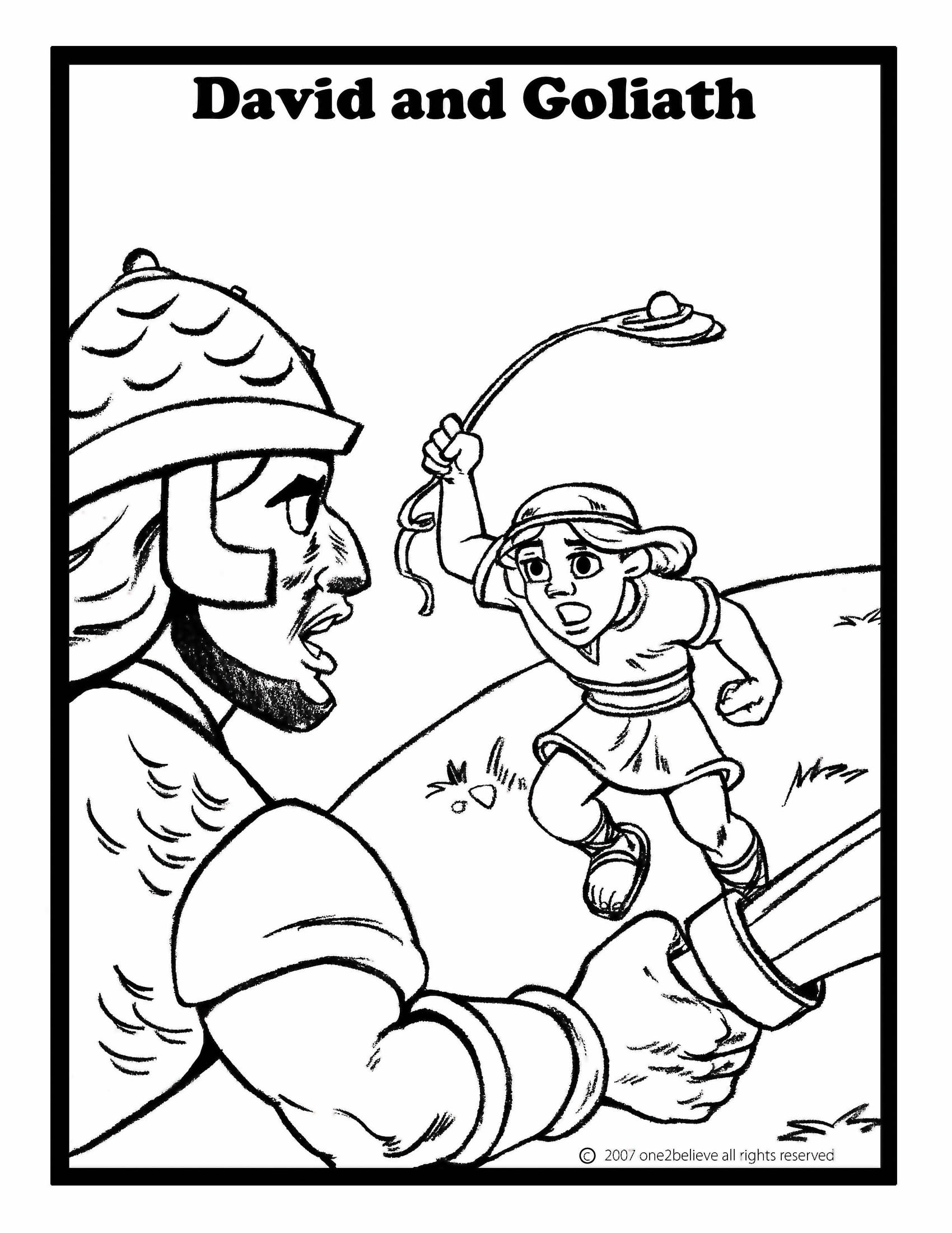  David And Goliath Coloring Pages 8